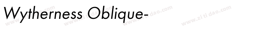Wytherness Oblique字体转换